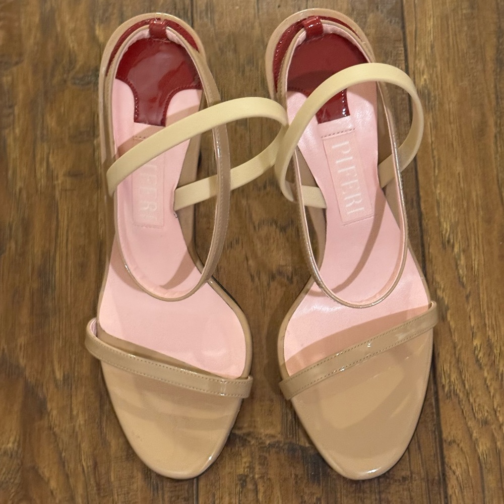 NIB Piferi Nude Caramel Fantasia Strappy Heels Sandals - Picture 4 of 7